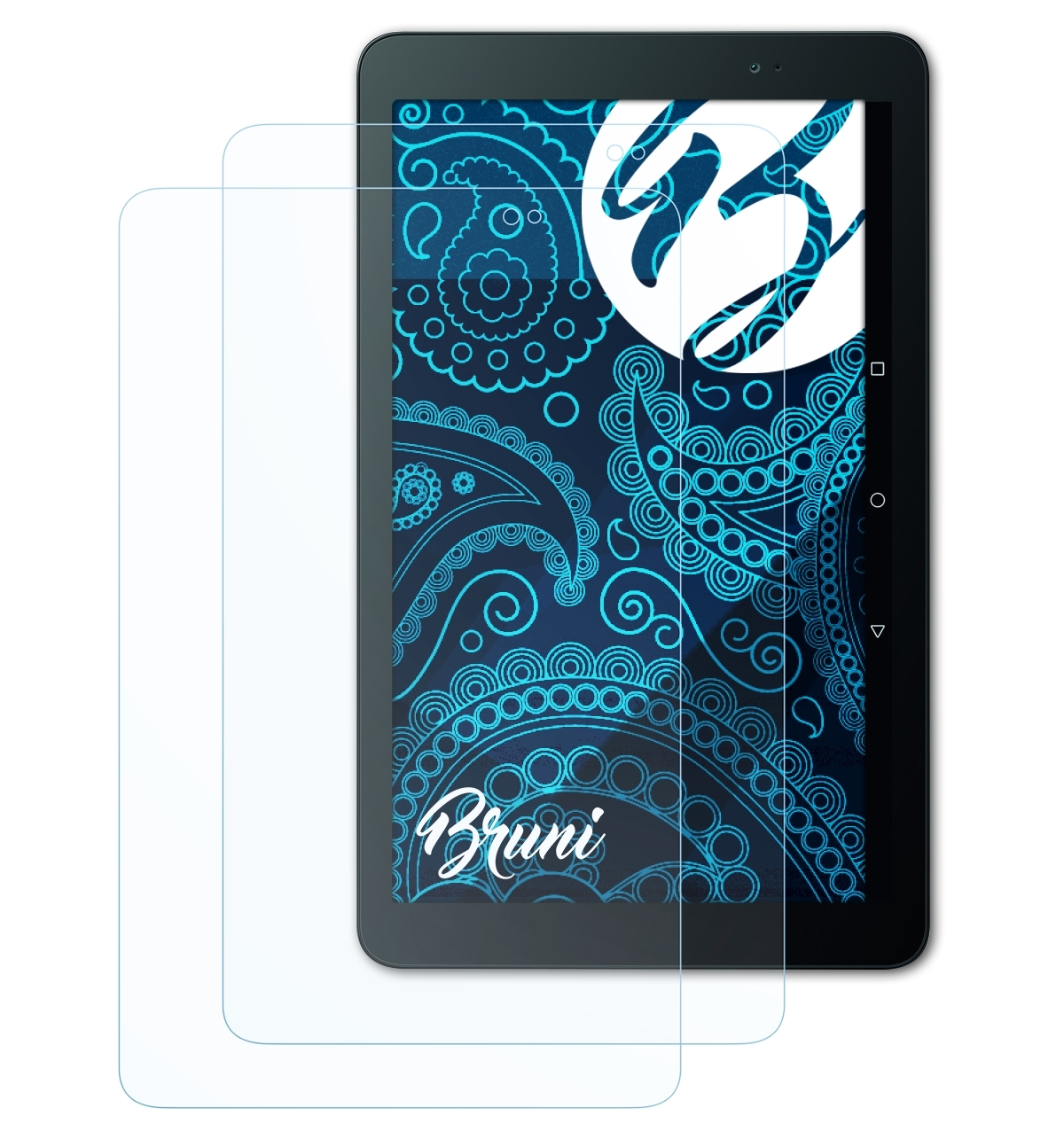 BRUNI 2x Basics-Clear Schutzfolie(für T1 10) MediaPad Huawei
