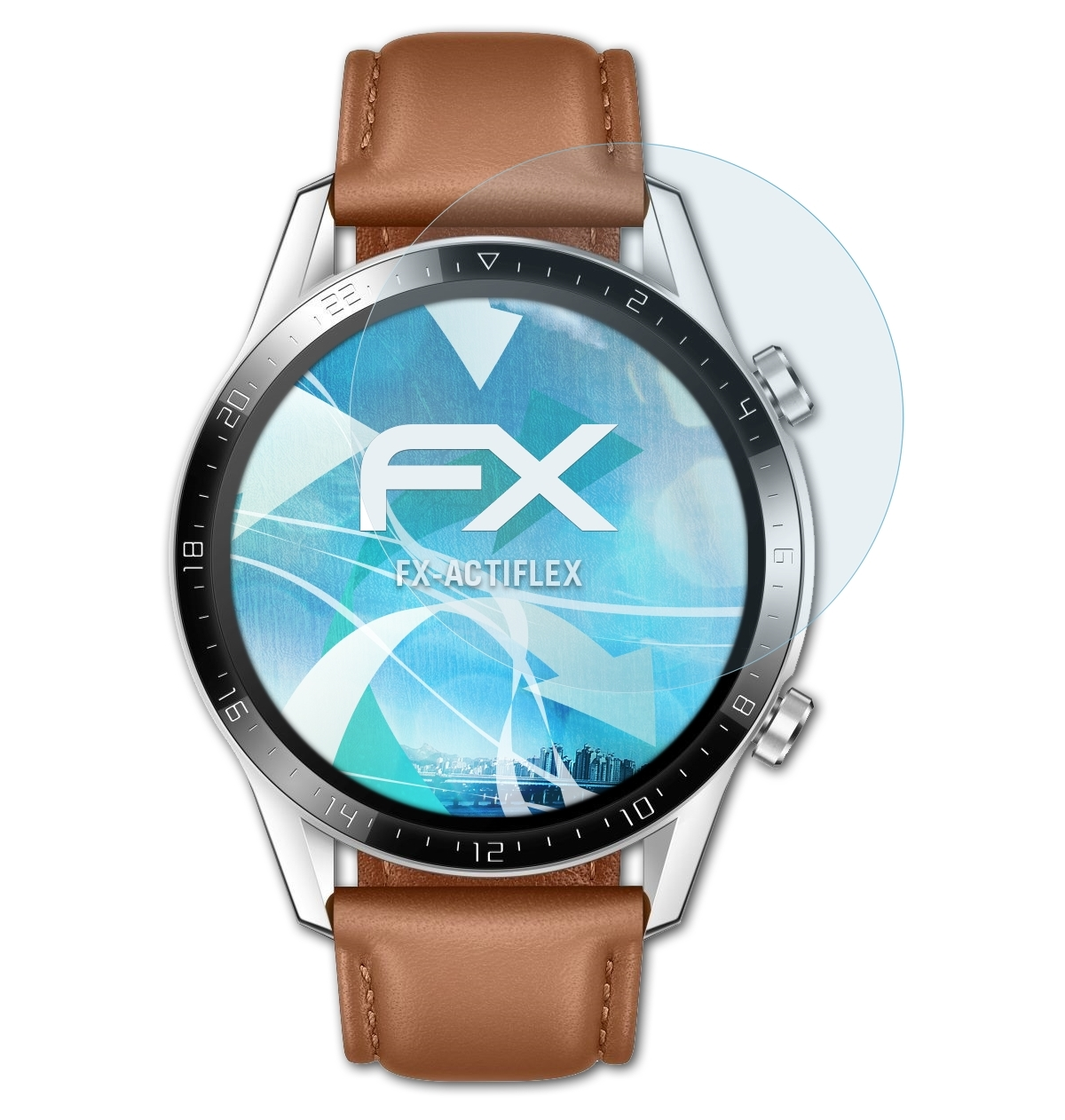 ATFOLIX 3x FX-ActiFleX Displayschutz(für Watch (46 GT Huawei 2 mm))