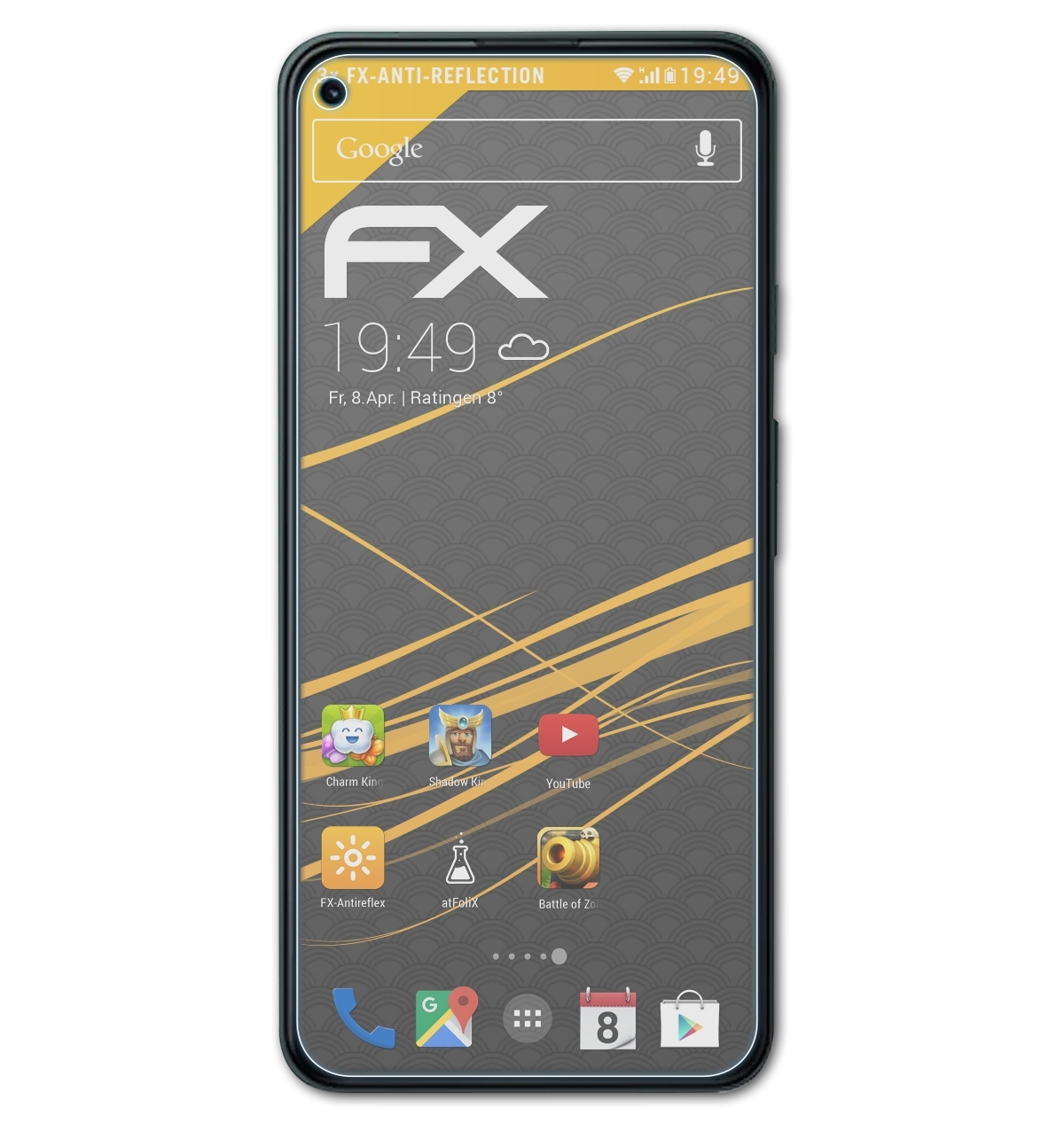 ATFOLIX 3x 5a) FX-Antireflex Displayschutz(für Pixel Google