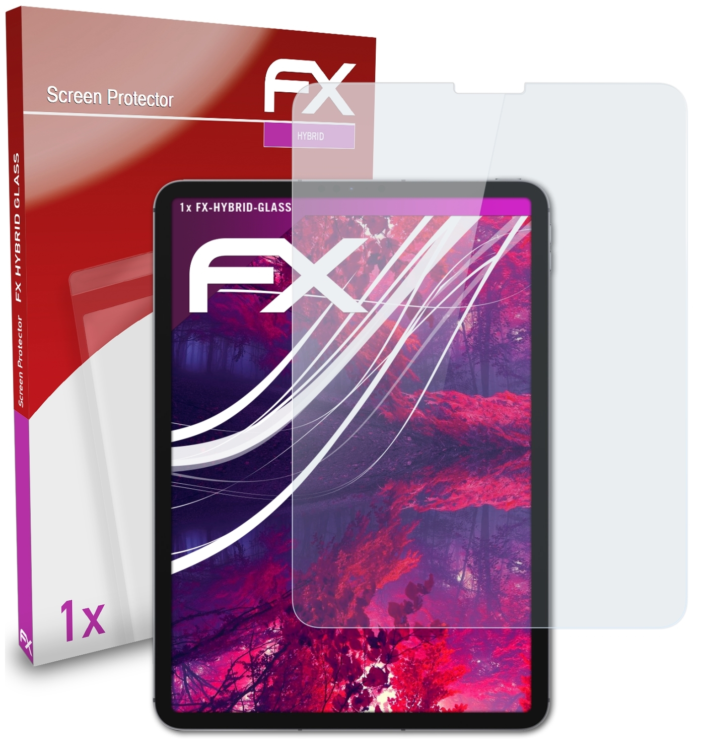 ATFOLIX FX-Hybrid-Glass Schutzglas(für Pro (2021)) iPad Apple 11