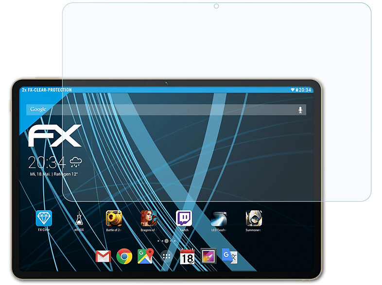 ATFOLIX 2x FX-Clear Displayschutz(für Honor Tab V7 Pro)