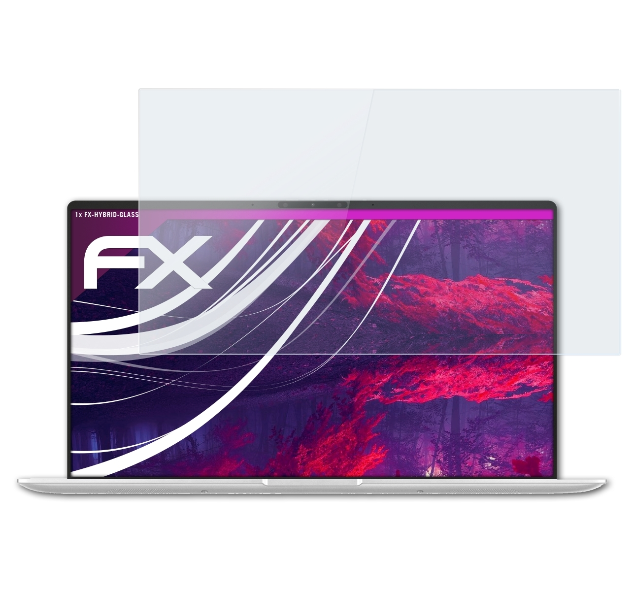 ATFOLIX FX-Hybrid-Glass Schutzglas(für Asus ZenBook (UX433FN)) 14