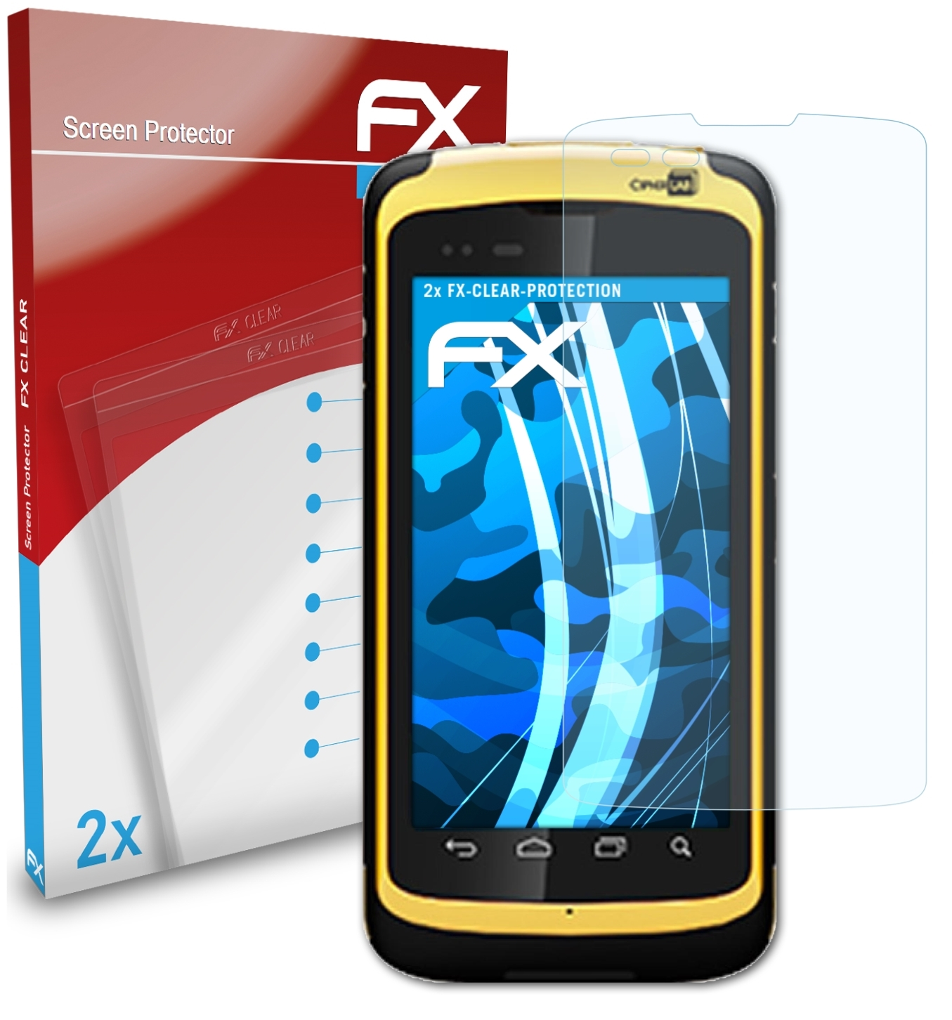 ATFOLIX 2x FX-Clear Displayschutz(für CipherLab RS51)