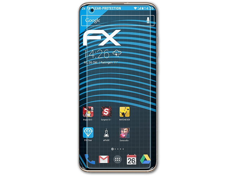 3x Xiaomi 10) ATFOLIX Mi FX-Clear Displayschutz(für