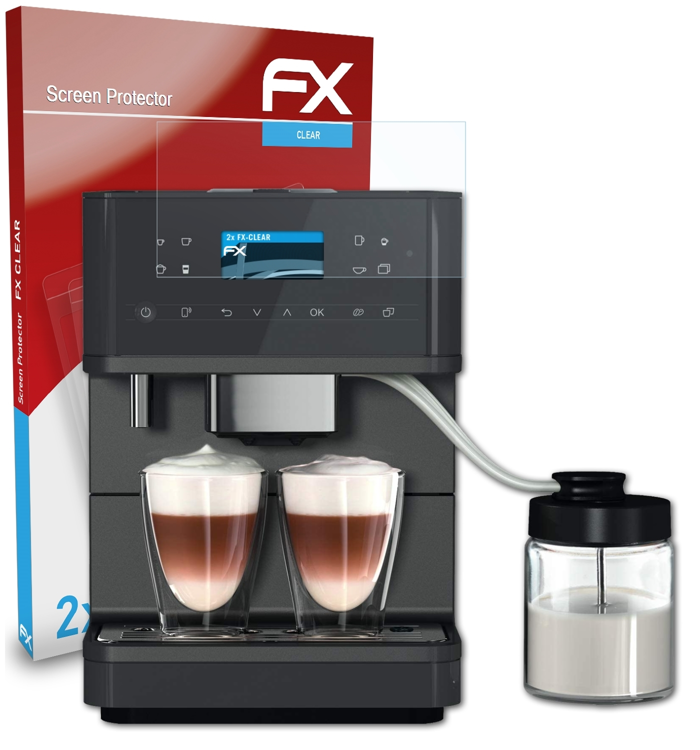 FX-Clear ATFOLIX 2x CM 6560 Displayschutz(für Miele MilkPerfection)