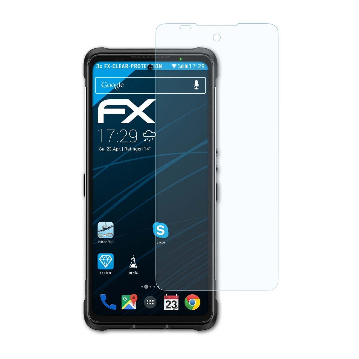 3x FX-Clear 10) Displayschutz(für Armor Ulefone ATFOLIX