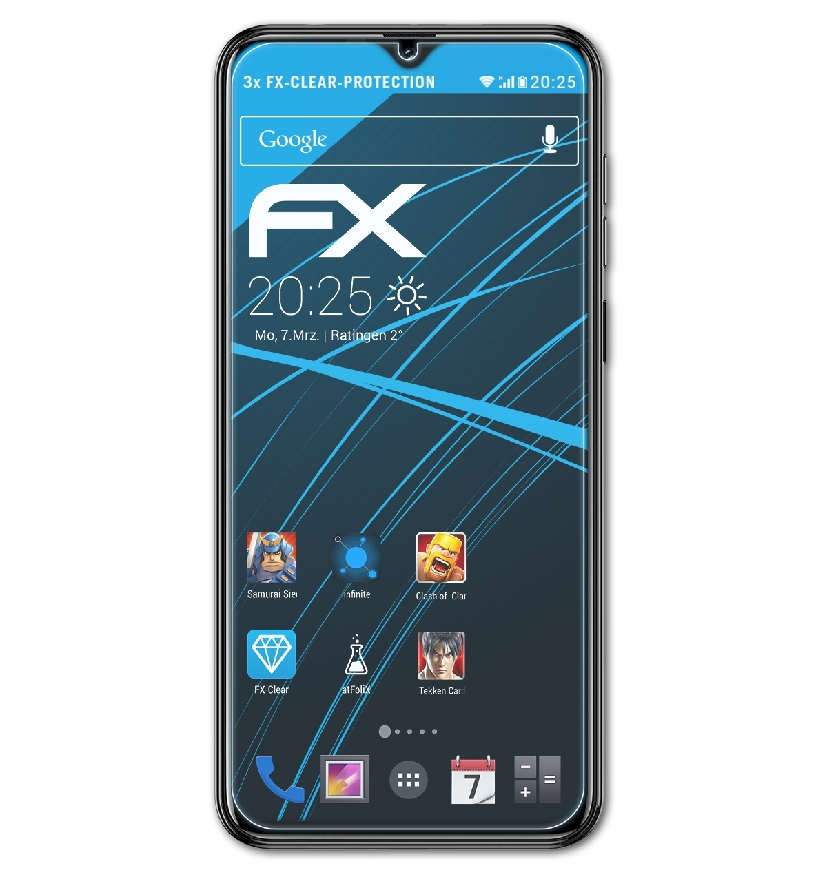 ATFOLIX 3x Note 7 FX-Clear (2020)) Ulefone Displayschutz(für