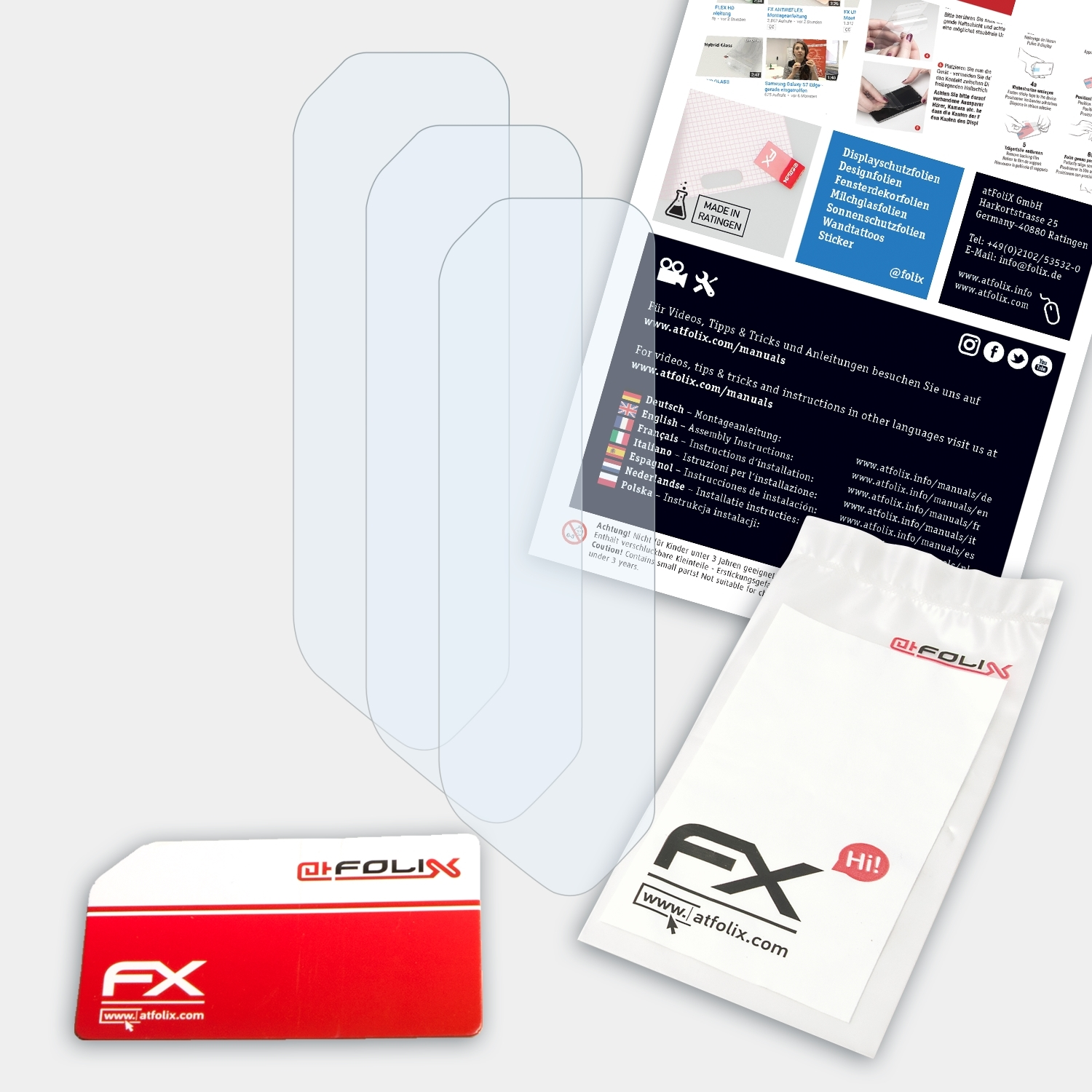 3x ATFOLIX FX-Clear Asus 5s ROG Phone Displayschutz(für Lens)