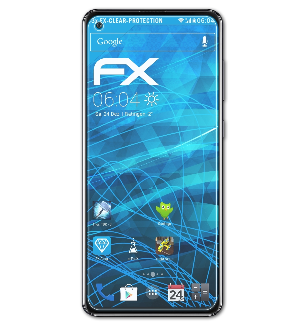 Samsung ATFOLIX Galaxy Displayschutz(für A21s) 3x FX-Clear