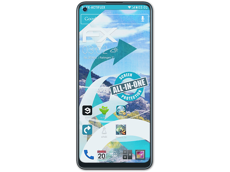 ATFOLIX 3x FX-ActiFleX Displayschutz(für Oppo F19 Pro+)