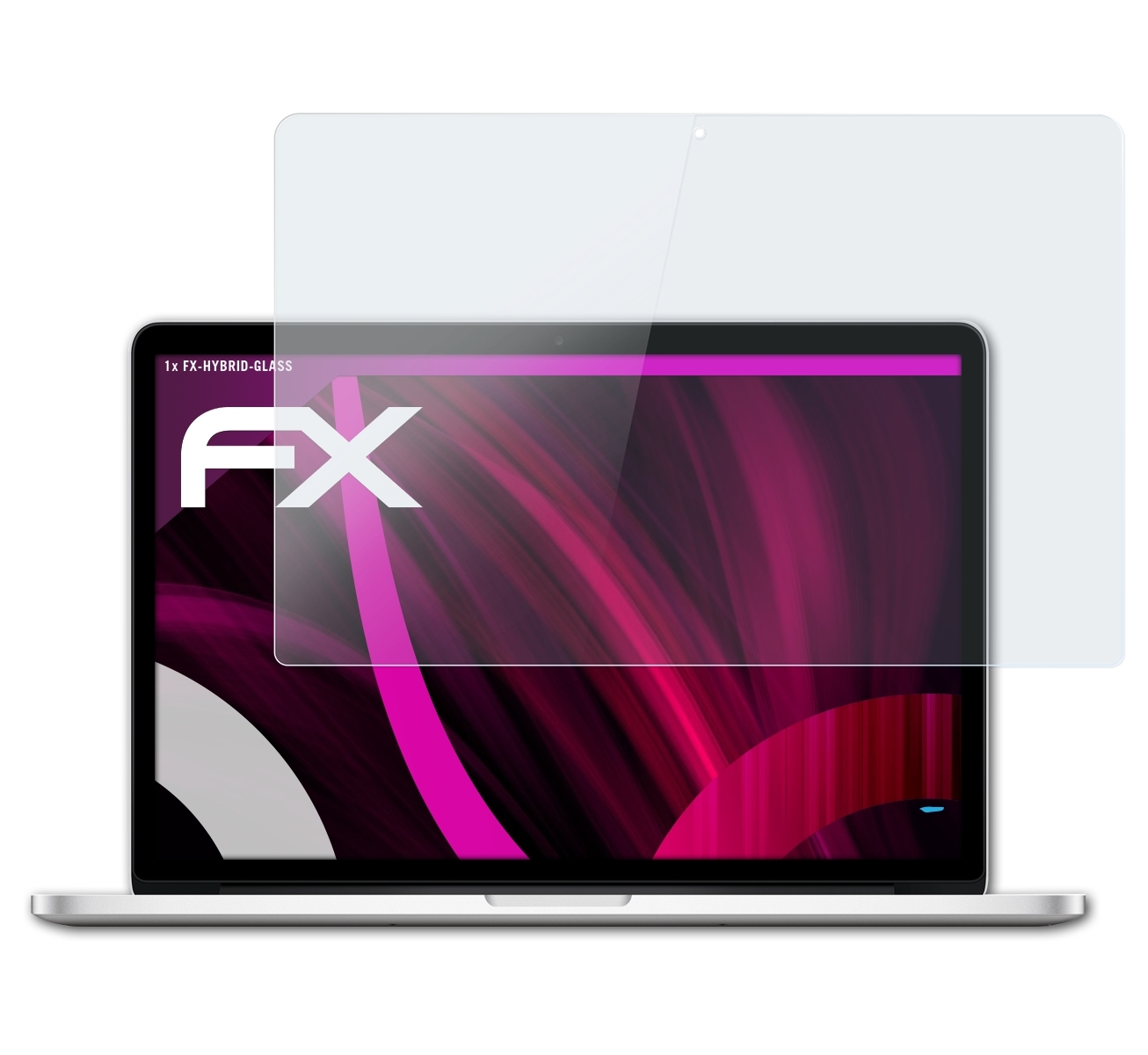 ATFOLIX FX-Hybrid-Glass Schutzglas(für Apple MacBook 15 Retina) Pro