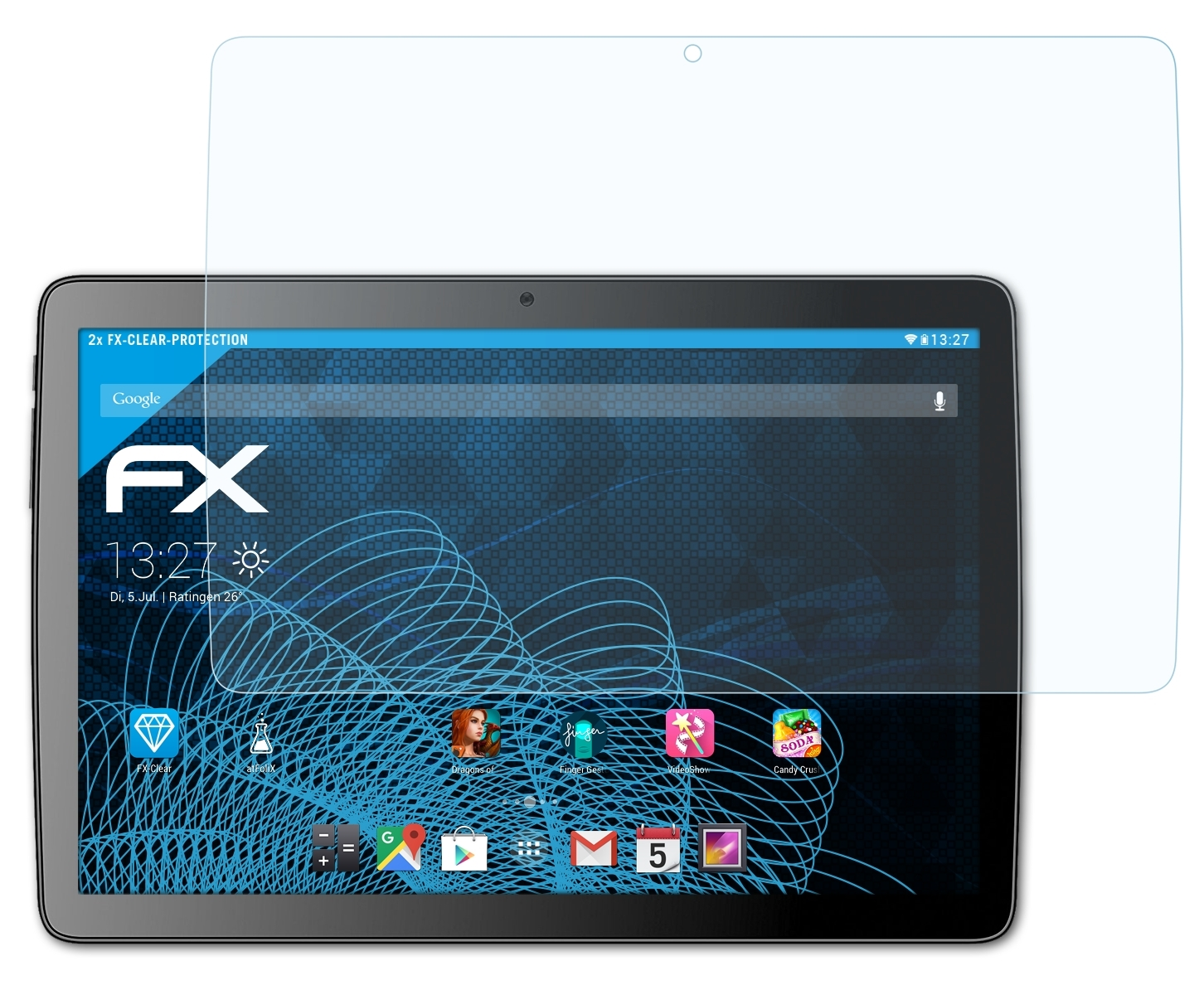 Displayschutz(für FX-Clear Technisat TechniPad 2x 10G-HD) ATFOLIX