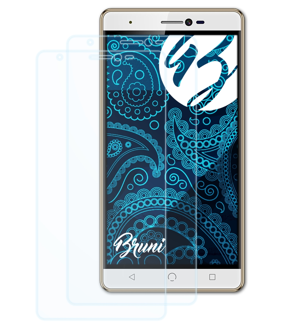 BRUNI 2x Schutzfolie(für Mobile Basics-Clear Nuu M3)