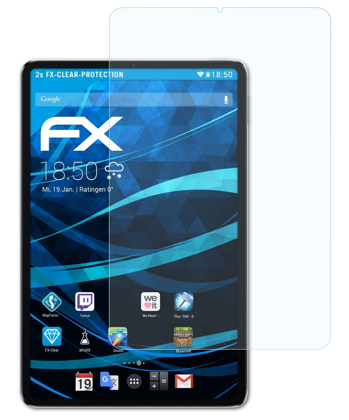 Xiaomi 2x 5 Wi-Fi) Pro Mi ATFOLIX FX-Clear Displayschutz(für Pad
