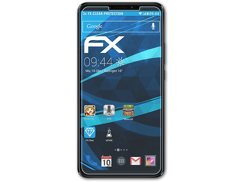 ATFOLIX 3x Mi 3) FX-Clear Xiaomi Displayschutz(für Max