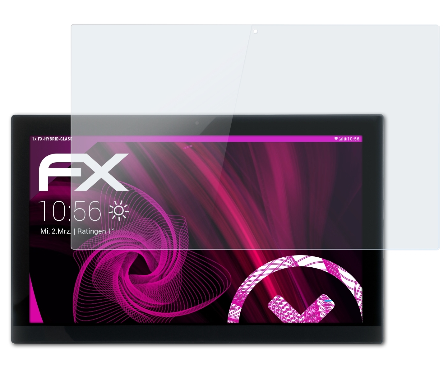 MegaPad Schutzglas(für Xoro V2) ATFOLIX FX-Hybrid-Glass 2154