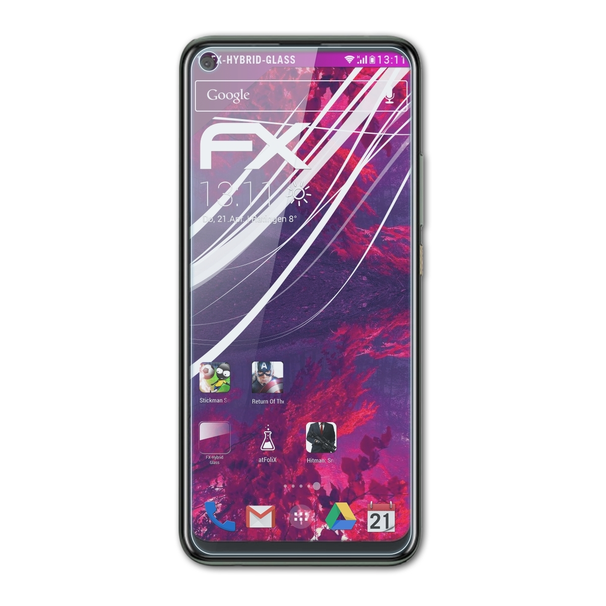 FX-Hybrid-Glass ATFOLIX Schutzglas(für HTC U20)