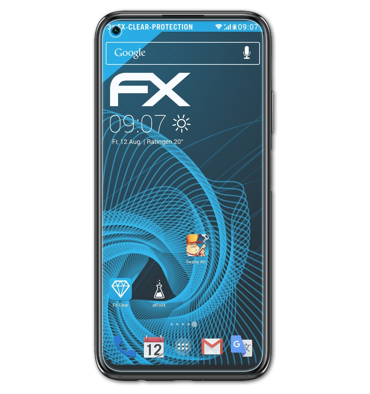 ATFOLIX lite) P40 3x Displayschutz(für FX-Clear Huawei