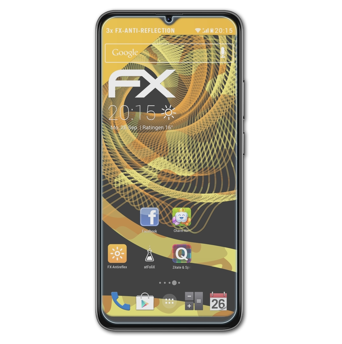 ATFOLIX 3x FX-Antireflex Displayschutz(für A70) Blackview