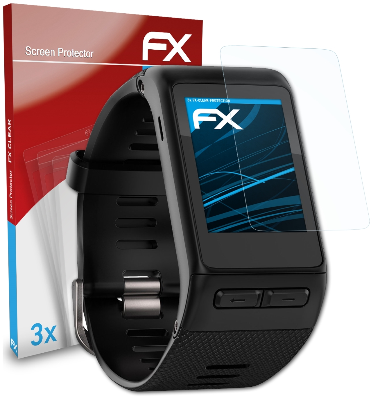ATFOLIX 3x FX-Clear Displayschutz(für Garmin Vivoactive HR)