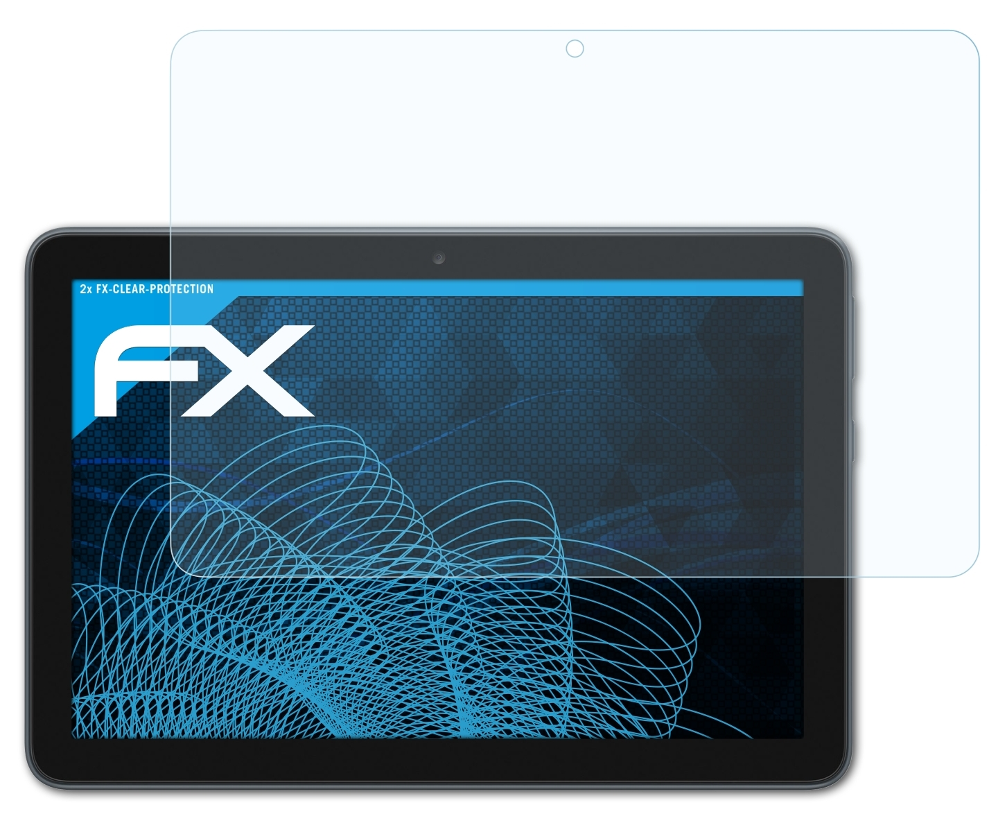 HD Displayschutz(für Fire Plus 2020)) ATFOLIX 2x 8 FX-Clear (Model Amazon