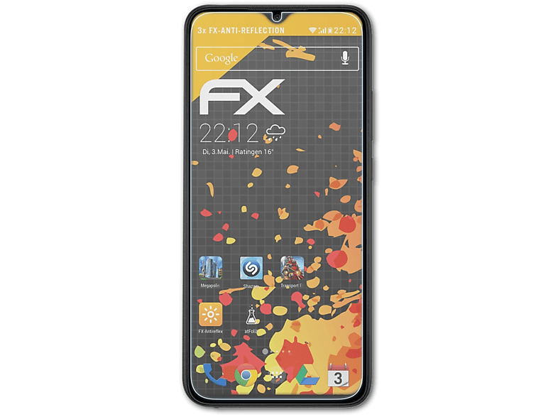 ATFOLIX 3x Xiaomi 9C) FX-Antireflex Displayschutz(für Redmi