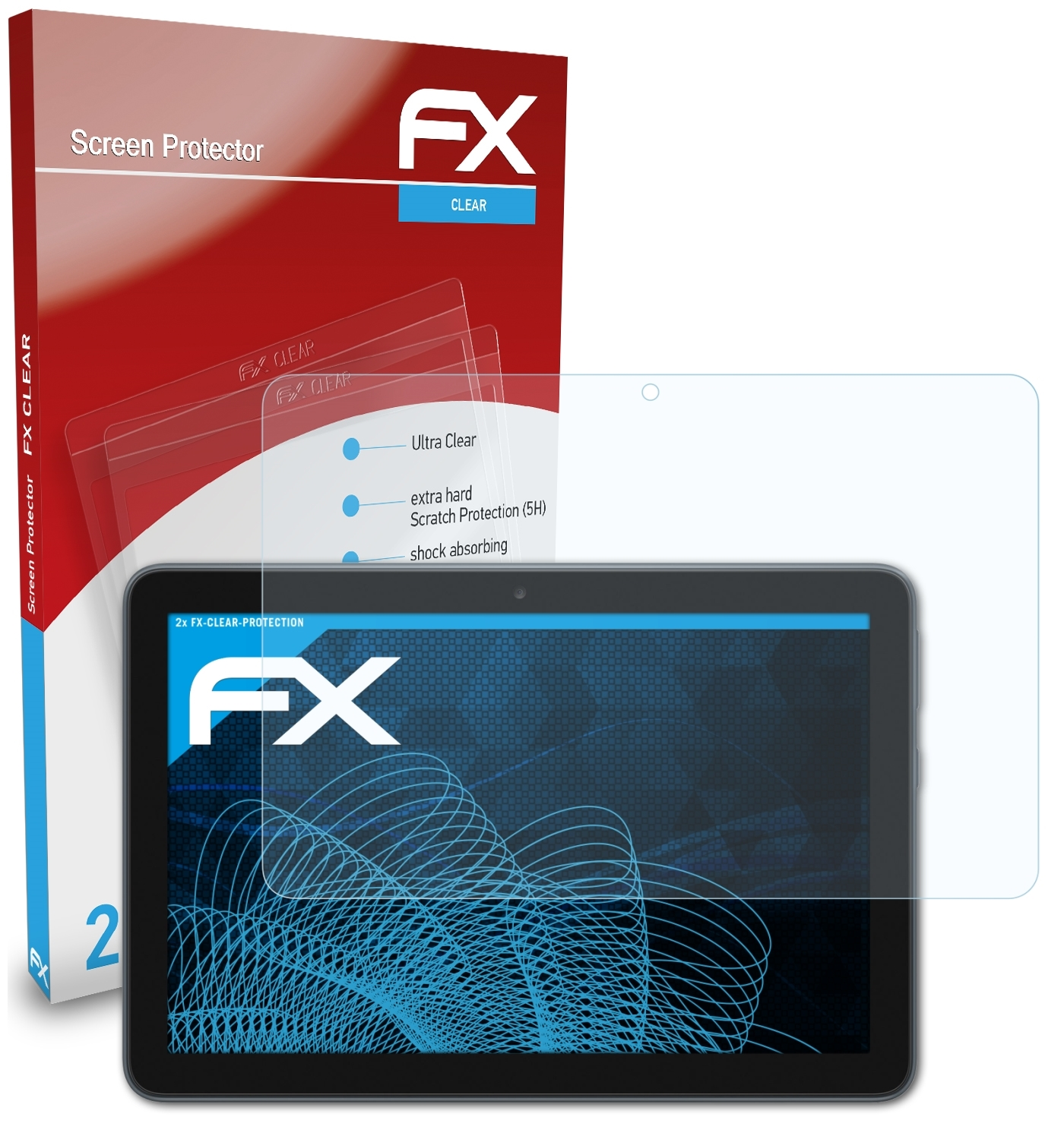 ATFOLIX 2x 2020)) (Model Displayschutz(für Fire Plus FX-Clear Amazon HD 8
