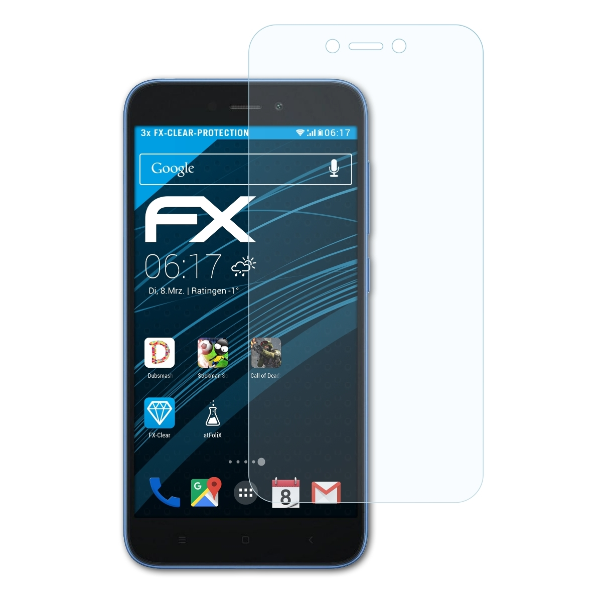 Redmi 3x FX-Clear Go) Displayschutz(für ATFOLIX Xiaomi
