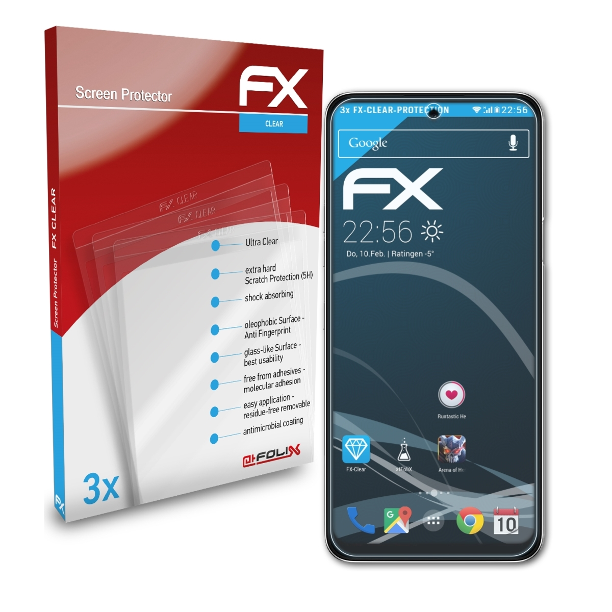 ATFOLIX 3x K52) LG Displayschutz(für FX-Clear