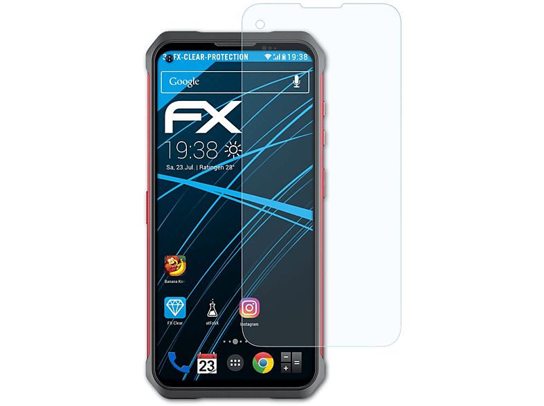 ATFOLIX 3x FX-Clear Displayschutz(für DOOGEE V10)