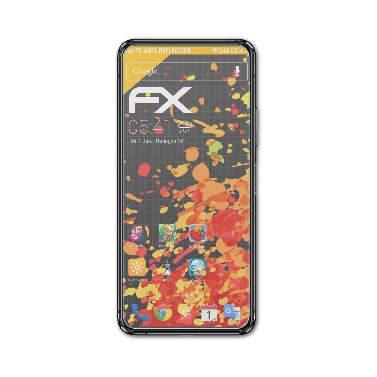 Displayschutz(für 3x Asus 7 ATFOLIX FX-Antireflex (ZS670KS)) ZenFone