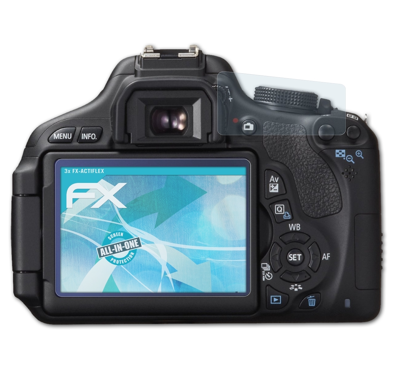 FX-ActiFleX EOS 3x Canon Displayschutz(für 60D) ATFOLIX