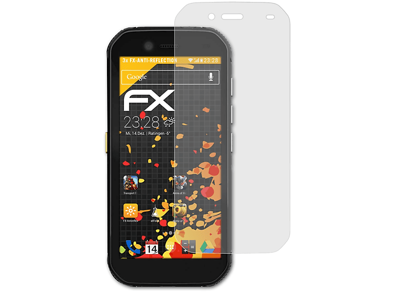 ATFOLIX 3x FX-Antireflex Displayschutz(für Caterpillar CAT S42 H+) | Displayschutzfolien & Gläser