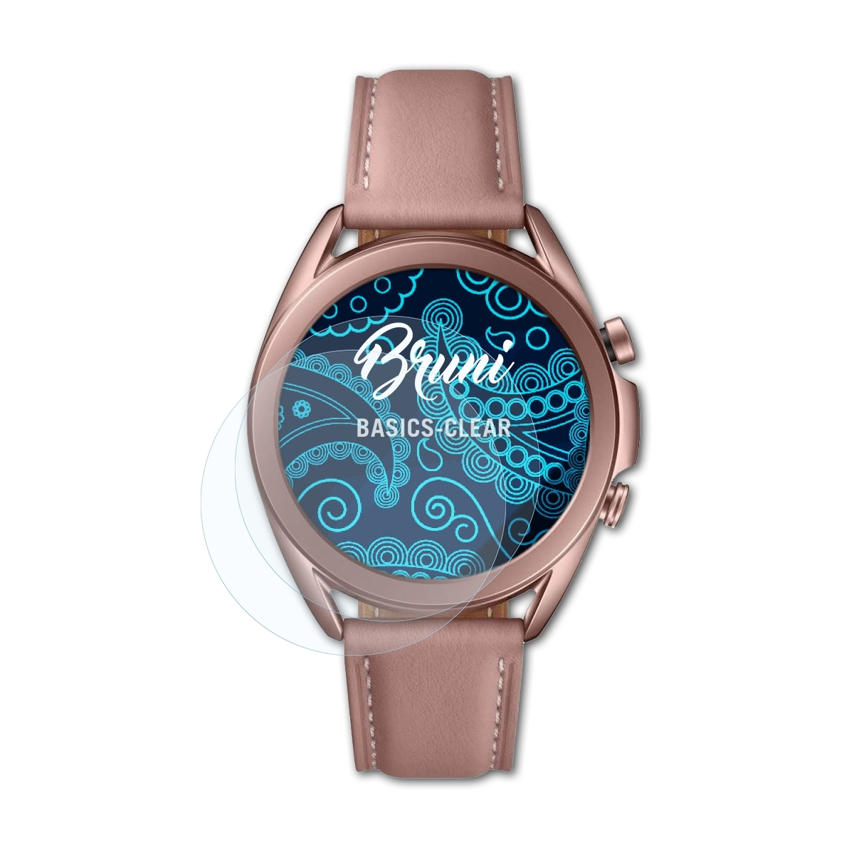 BRUNI 2x Basics-Clear Schutzfolie(für Samsung (41mm)) Galaxy Watch 3