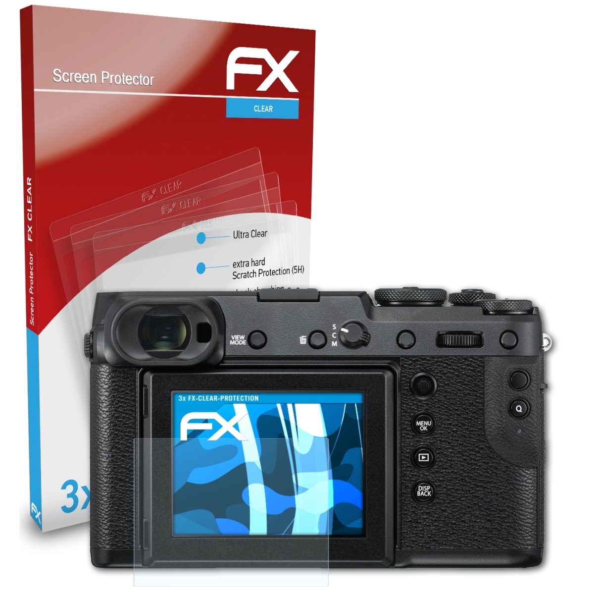 Displayschutz(für ATFOLIX GFX Fujifilm 50R) FX-Clear 3x