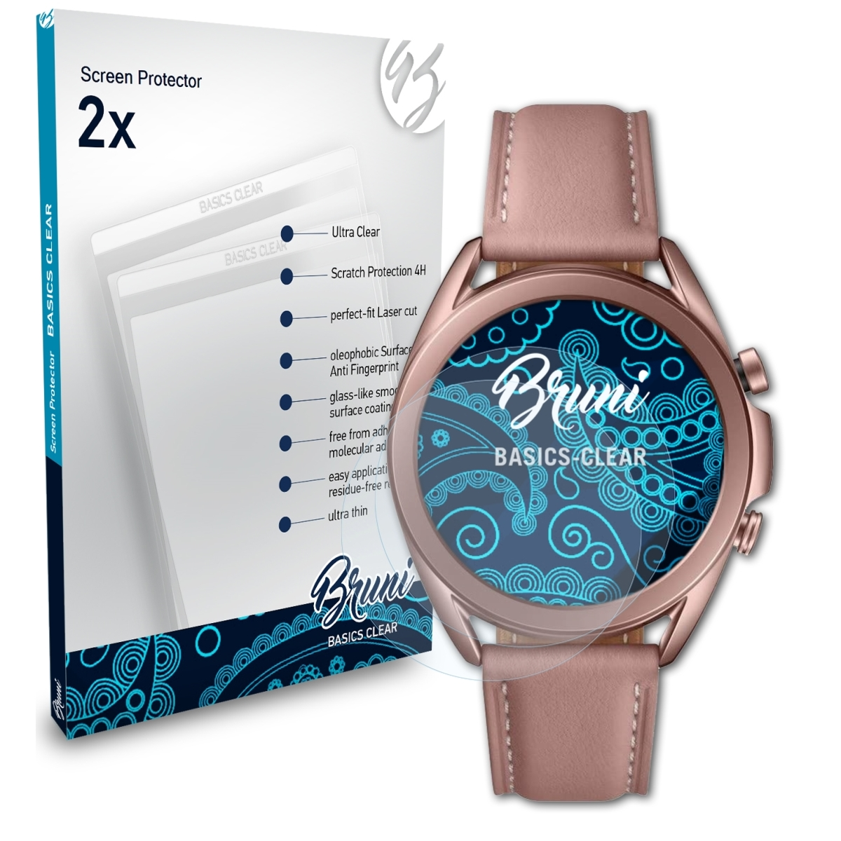BRUNI 2x Galaxy 3 (41mm)) Watch Samsung Schutzfolie(für Basics-Clear
