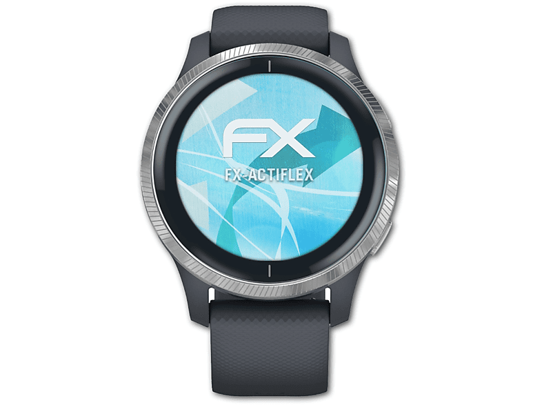 ATFOLIX 3x FX-ActiFleX Displayschutz(für Garmin Venu) | Smartwatch Schutzfolien & Gläser