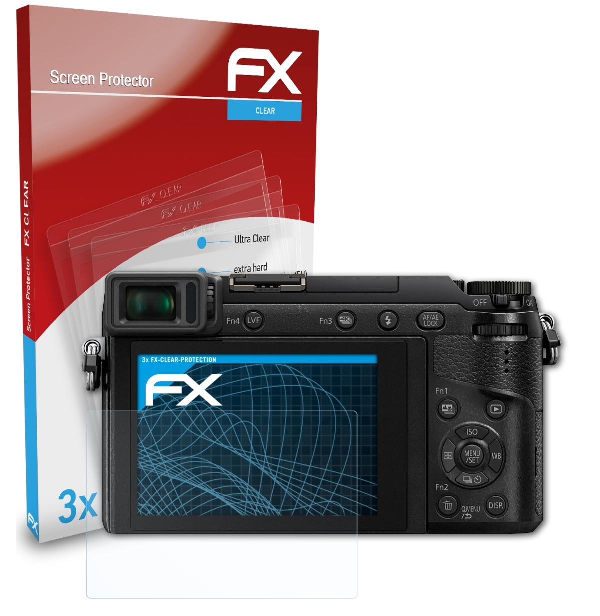 ATFOLIX 3x Displayschutz(für FX-Clear Lumix DMC-GX80) Panasonic