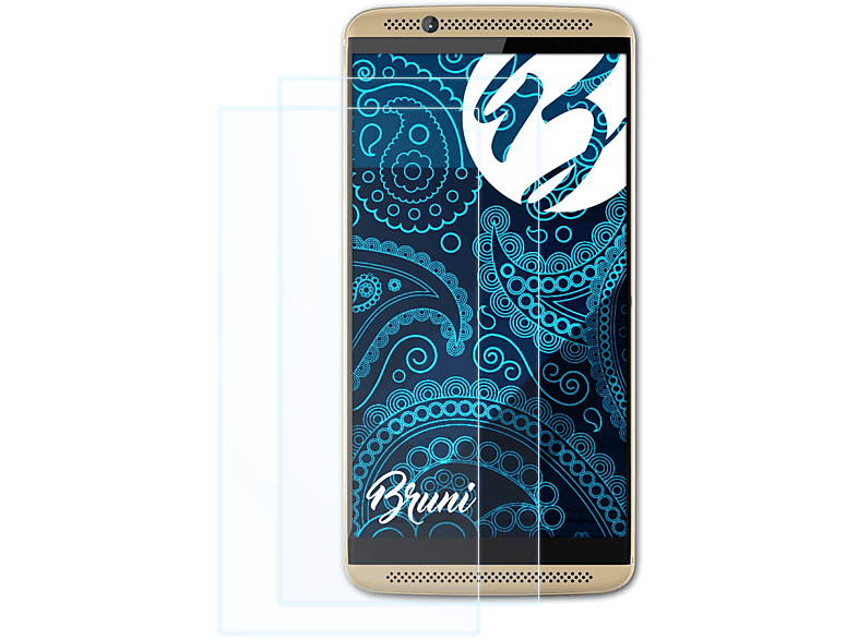 BRUNI 2x ZTE 7) Schutzfolie(für Basics-Clear Axon