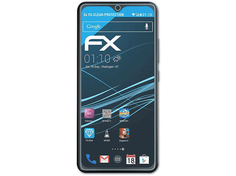 ATFOLIX 3x FX-Clear Displayschutz(für Hafury M20)