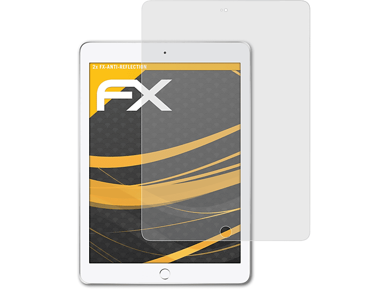 ATFOLIX 2x FX-Antireflex 9,7 Apple (2018)) iPad Displayschutz(für