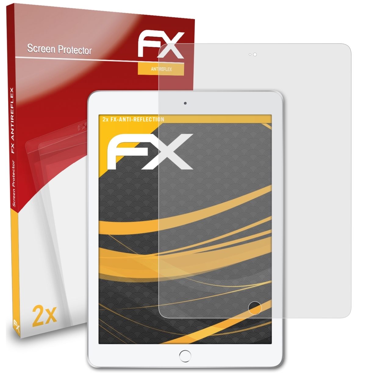 ATFOLIX Apple iPad 9,7 2x Displayschutz(für (2018)) FX-Antireflex