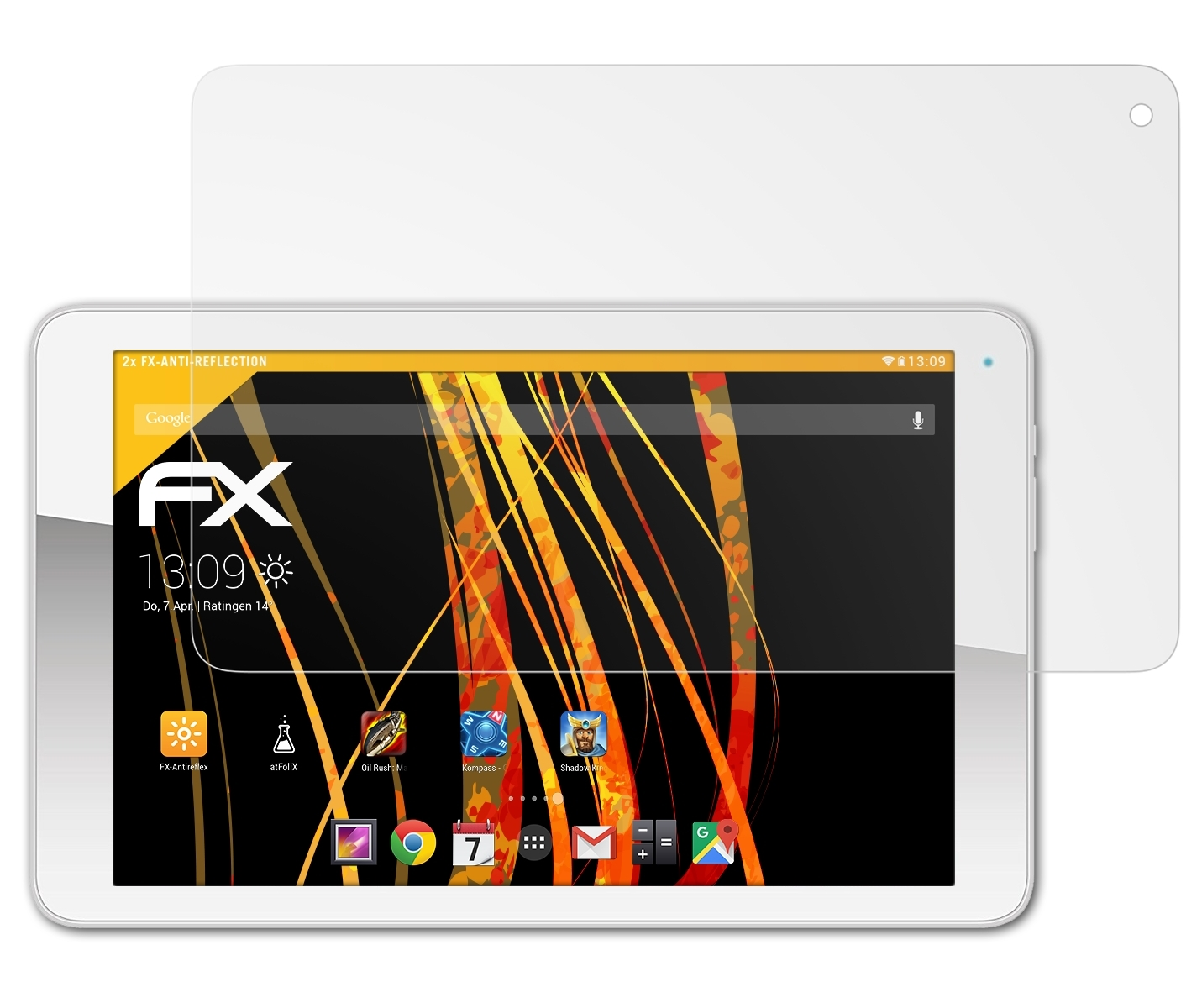 ATFOLIX 2x FX-Antireflex Odys Pace 10) Displayschutz(für
