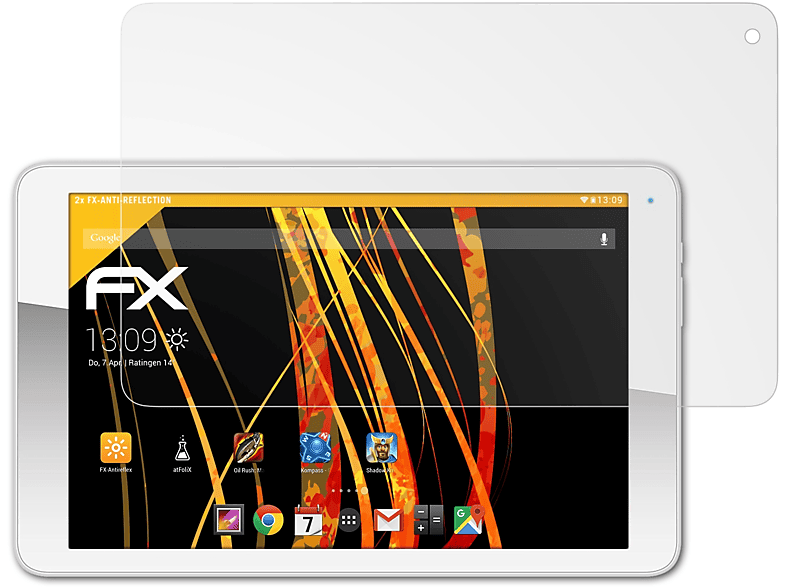 ATFOLIX 2x FX-Antireflex Displayschutz(für Odys Pace 10)