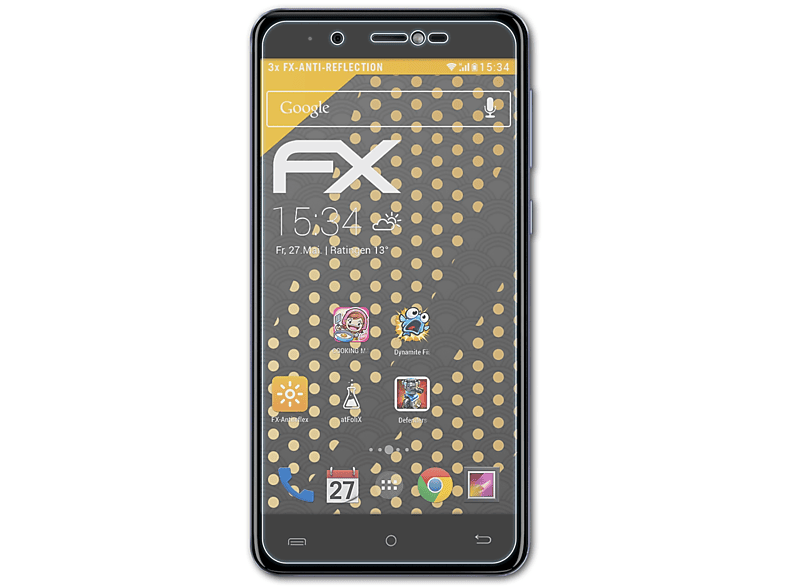 ATFOLIX 3x FX-Antireflex Displayschutz(für Cubot R9)