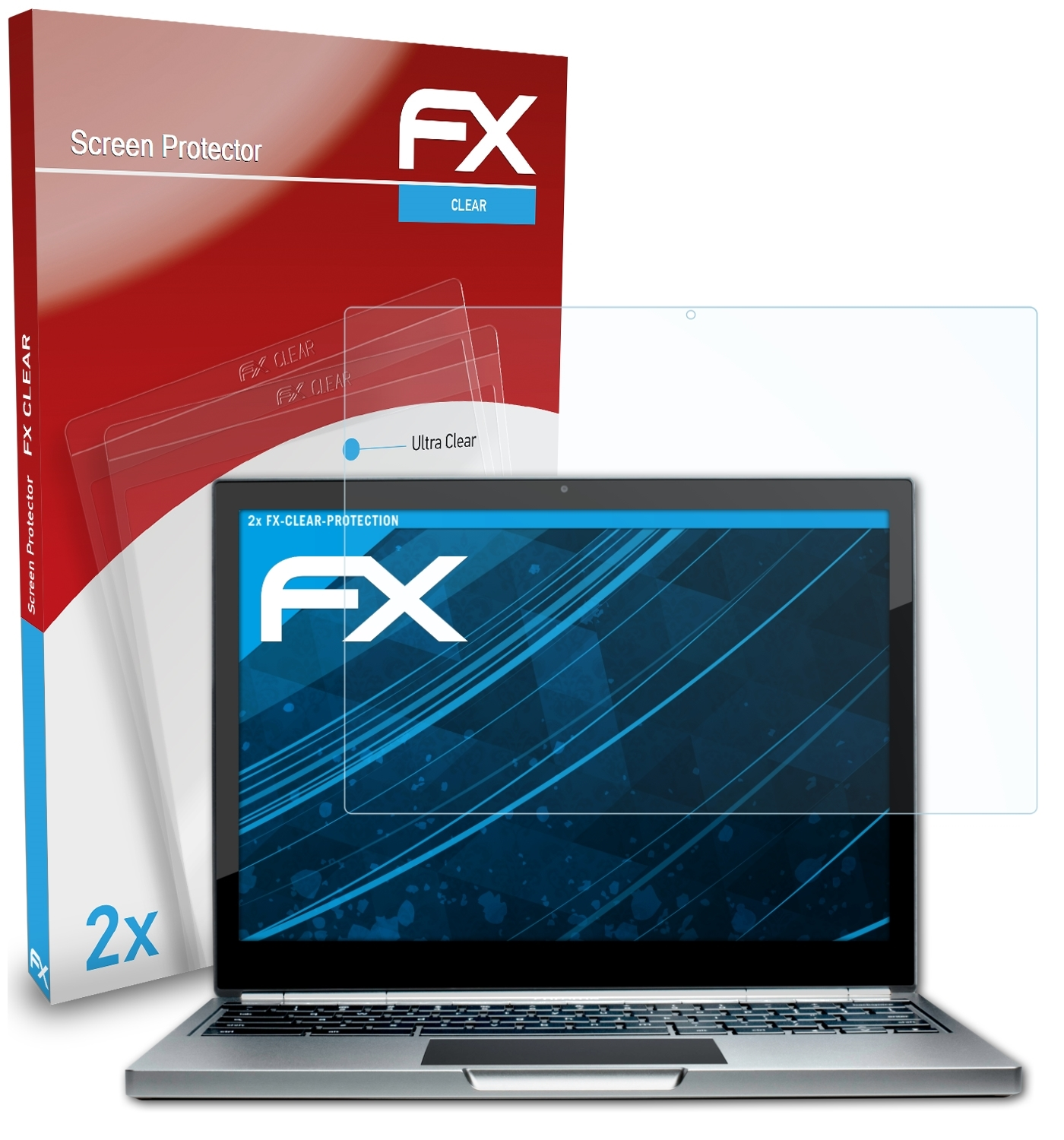 ATFOLIX 2x FX-Clear Pixel) Chromebook Displayschutz(für Google