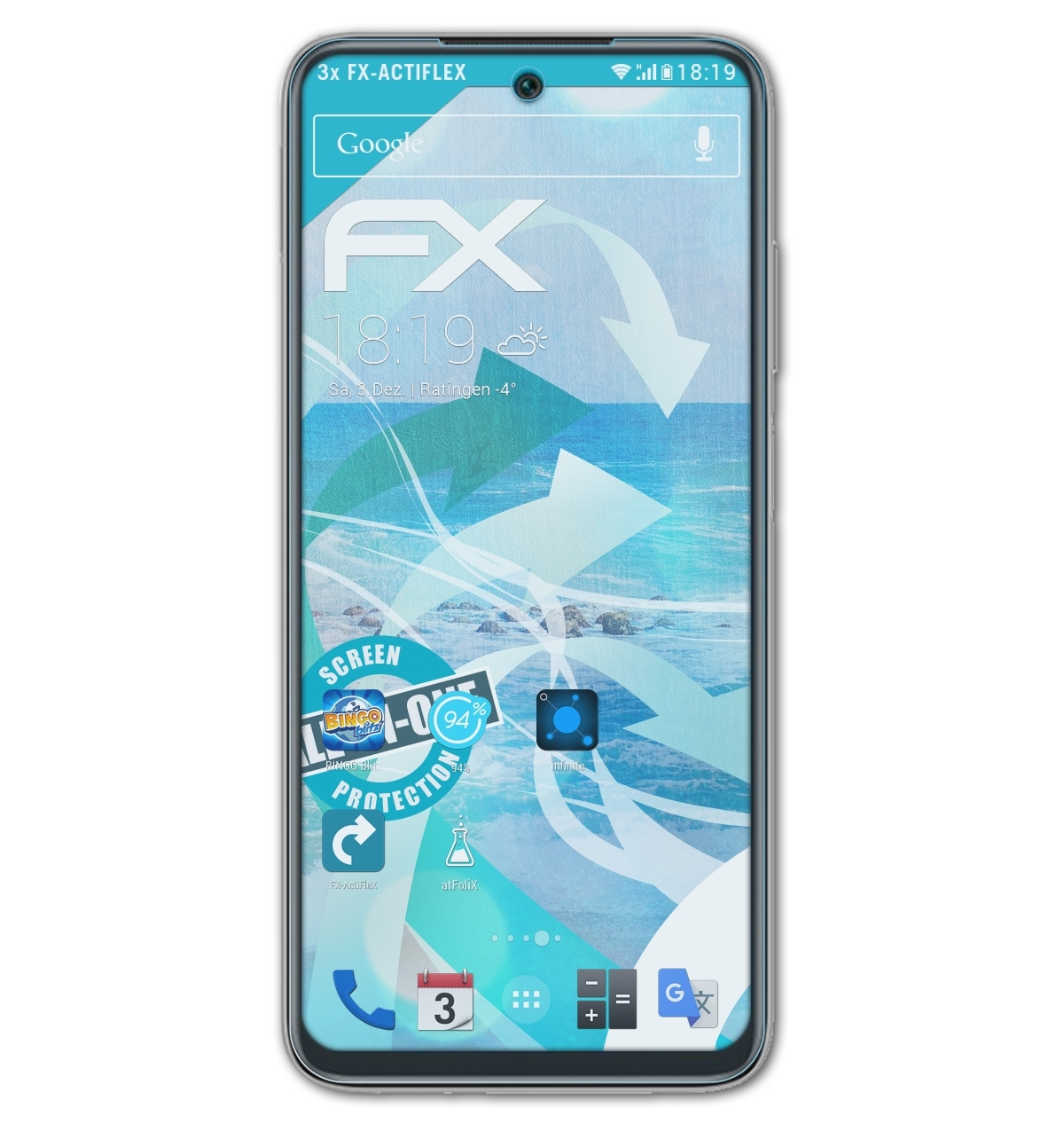 Prime) 10 3x Xiaomi ATFOLIX Redmi FX-ActiFleX Displayschutz(für