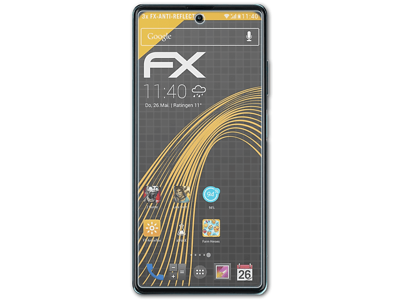 ATFOLIX 3x FX-Antireflex Displayschutz(für Blackview A100)