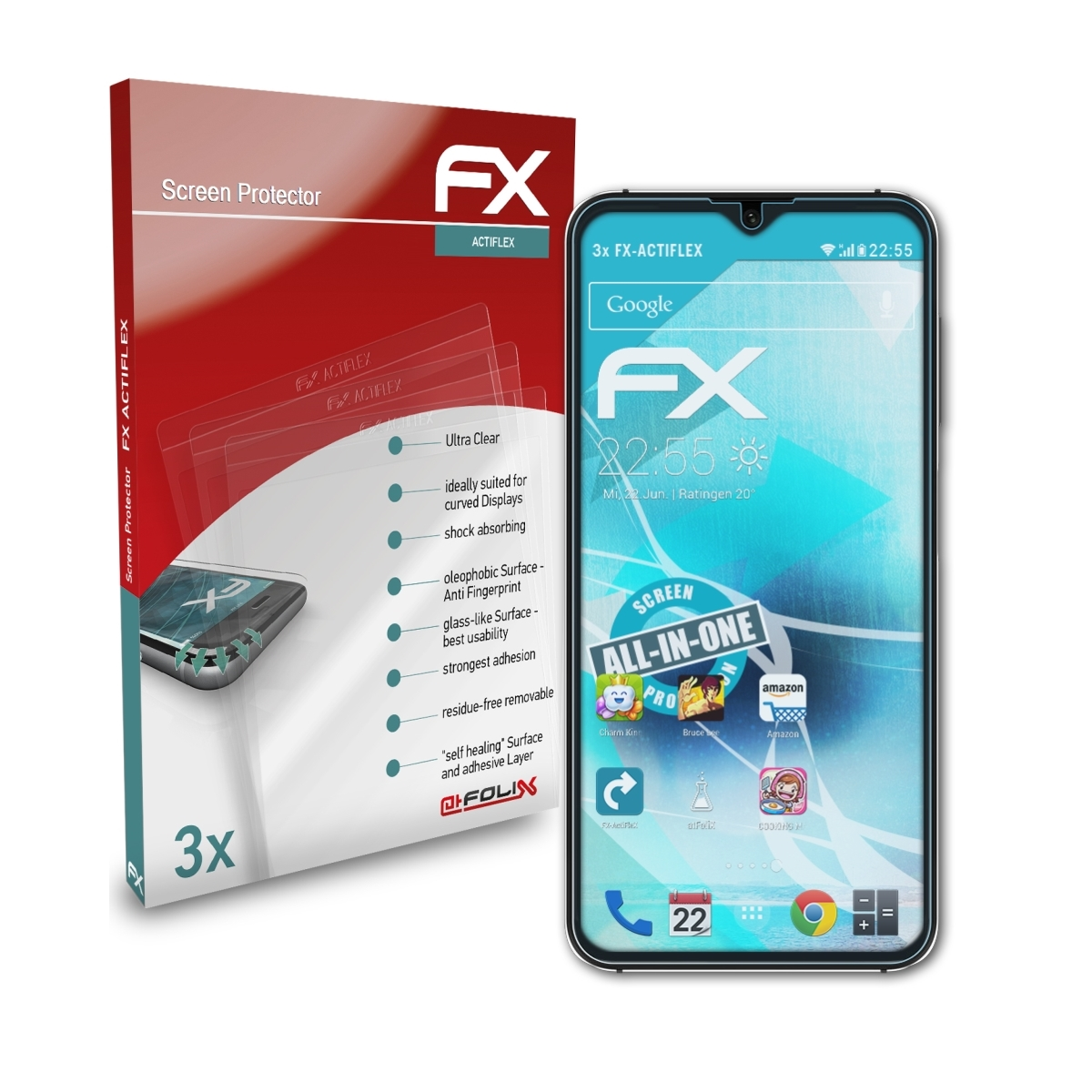 ATFOLIX One UMiDigi FX-ActiFleX Max) 3x Displayschutz(für