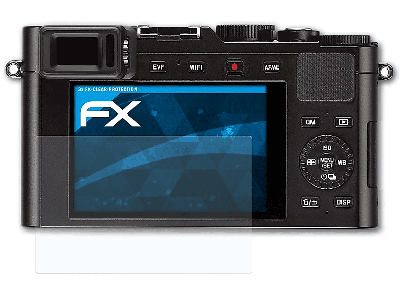ATFOLIX 3x FX-Clear Displayschutz(für Leica D-Lux (Typ 109))